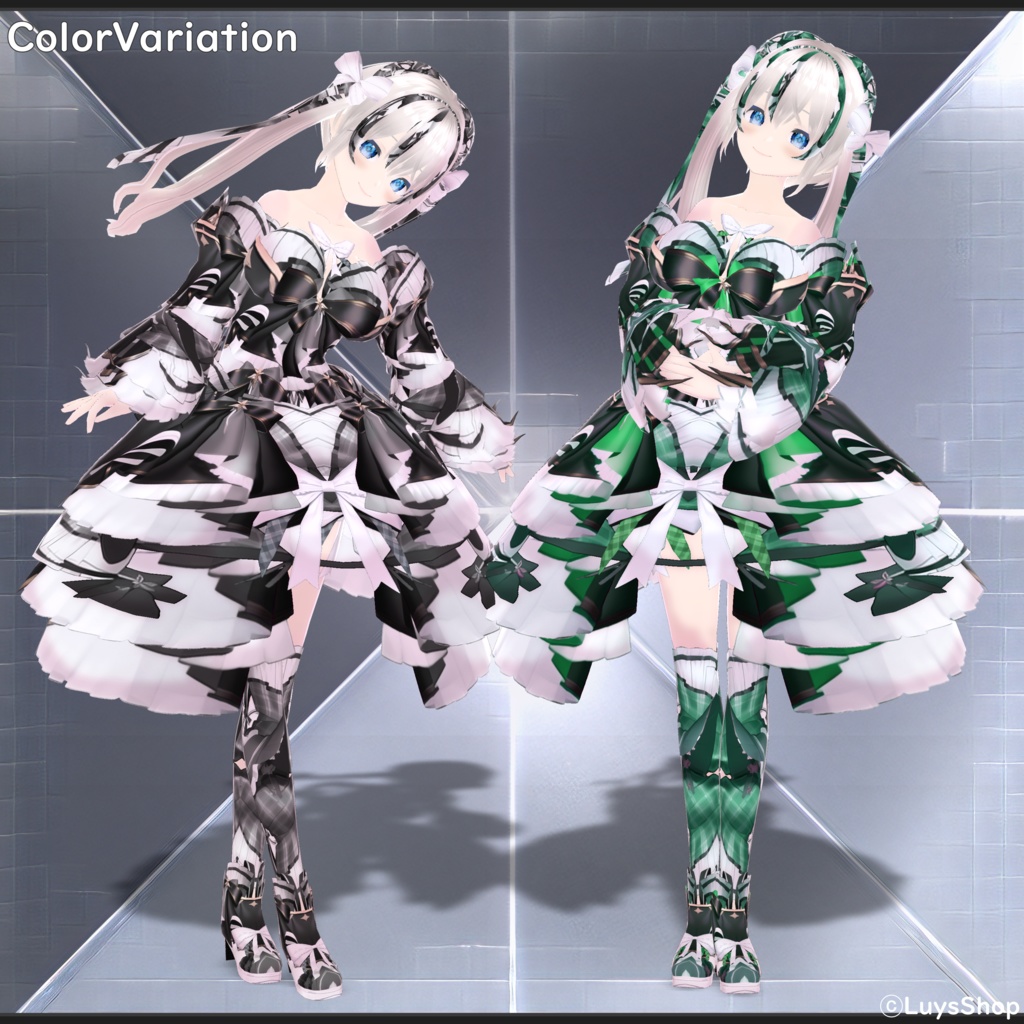 【VRoid 正式版】ボリュームリボンドレス【ゼーンリーゲマイン】