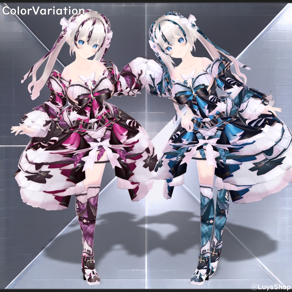 【VRoid 正式版】ボリュームリボンドレス【ゼーンリーゲマイン】