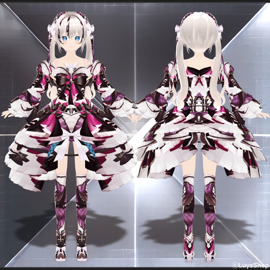 【VRoid 正式版】ボリュームリボンドレス【ゼーンリーゲマイン】