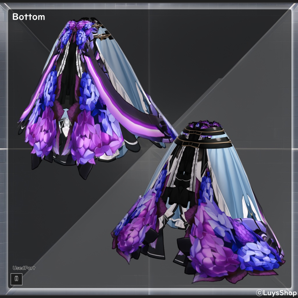 【VRoid 正式版】サイバーフラワードレス【イルムリア】