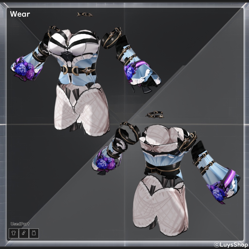 【VRoid 正式版】サイバーフラワードレス【イルムリア】