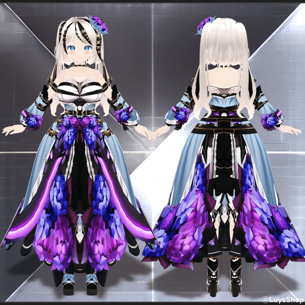 【VRoid 正式版】サイバーフラワードレス【イルムリア】