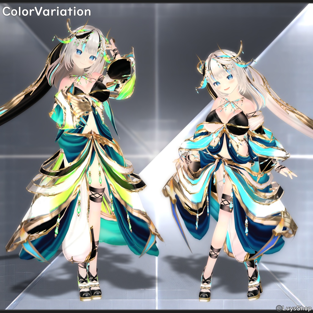 【VRoid 正式版】ファンタジーサマードレス【アエスタスフェリア】