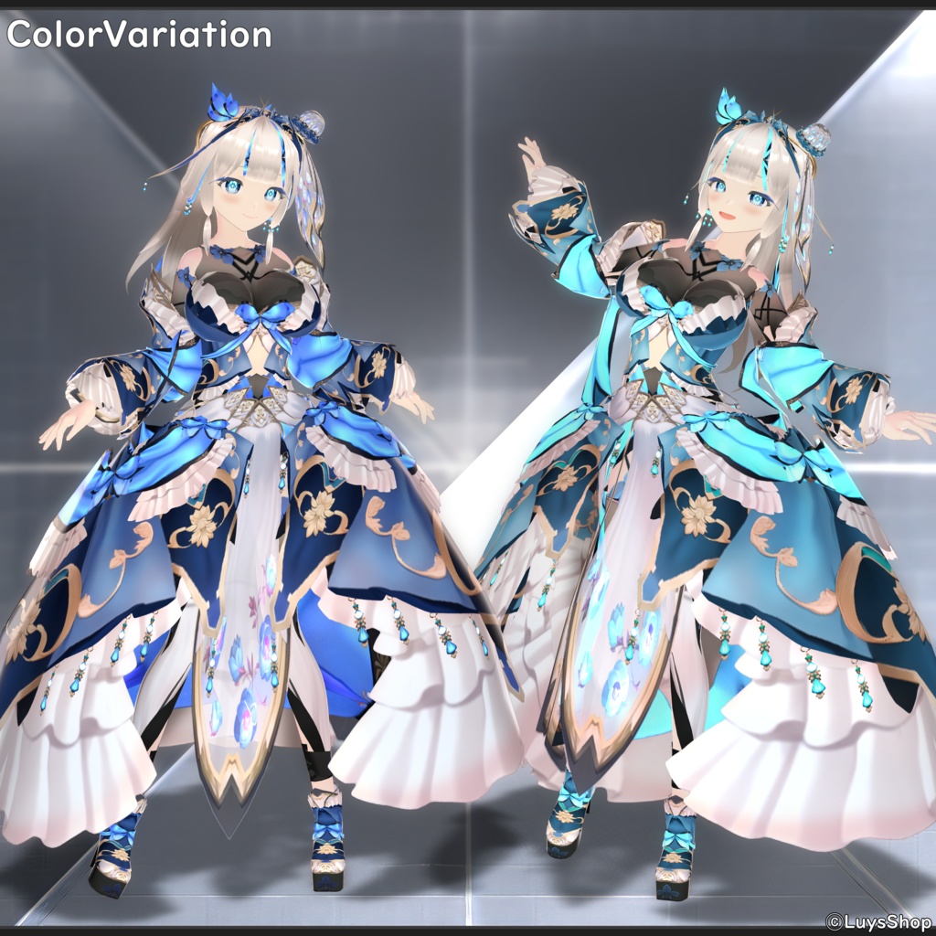 【VRoid 正式版】オリエンタルファンタジードレス【アナティキリア】