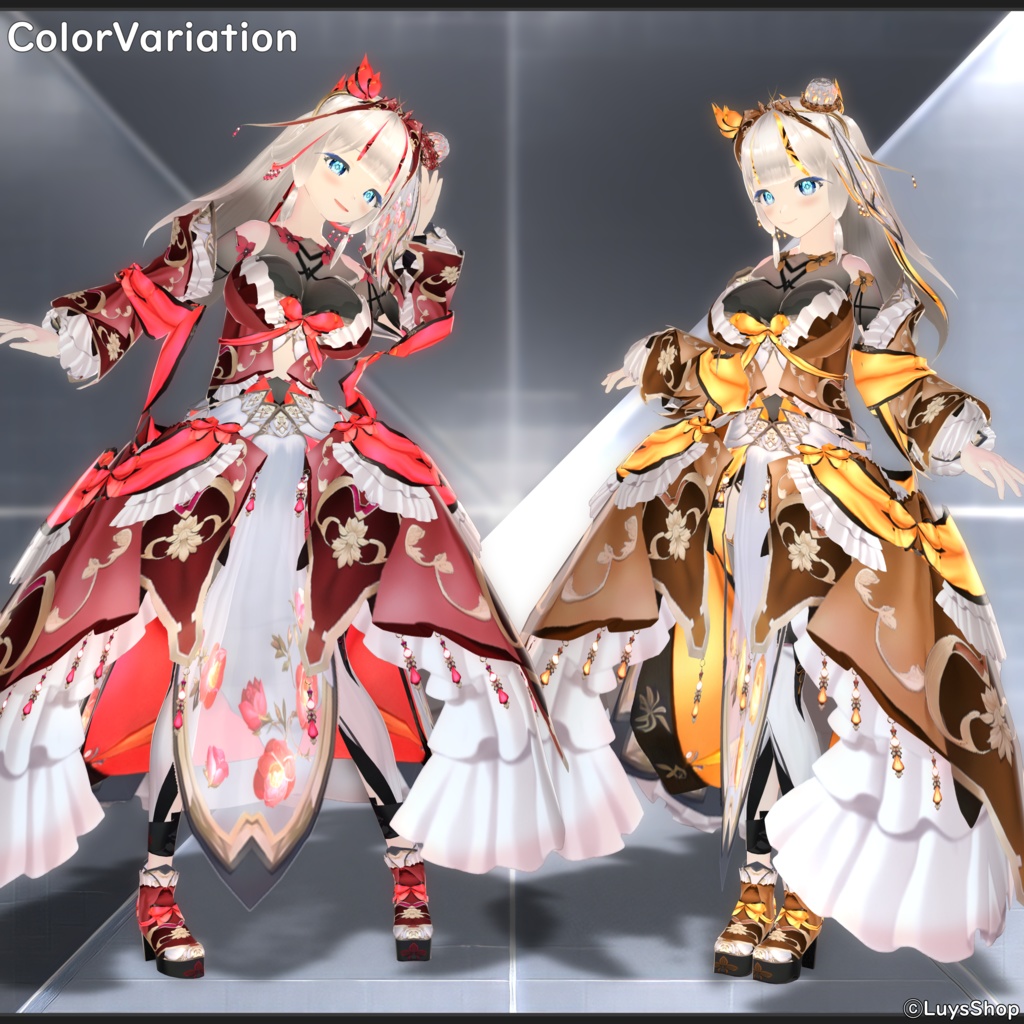 【VRoid 正式版】オリエンタルファンタジードレス【アナティキリア】