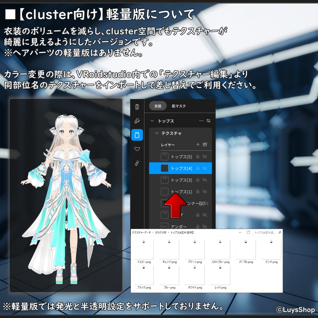 【VRoid 正式版】サイバーオペレーティブドレス【サーシャマフアイール】