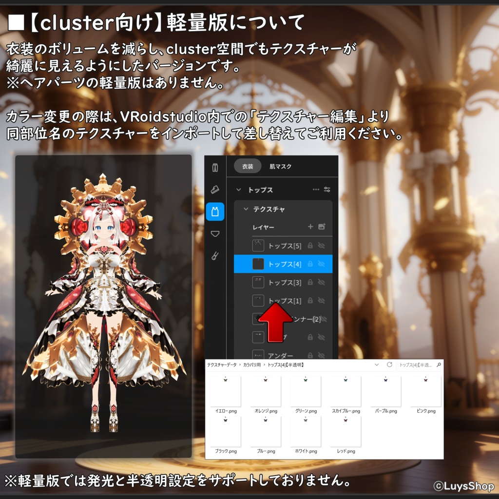 【VRoid 正式版】エンプレススチームパンクドレス【ソル=イグニスギア】