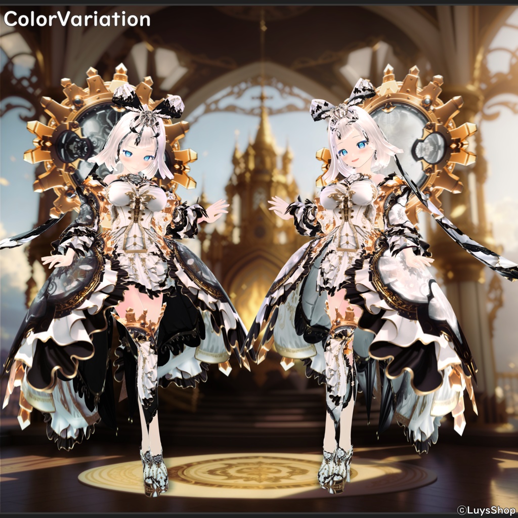 【VRoid 正式版】エンプレススチームパンクドレス【ソル=イグニスギア】