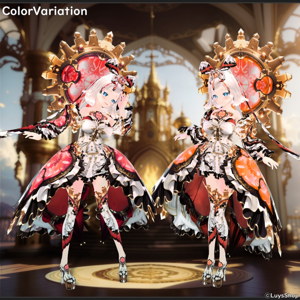 【VRoid 正式版】エンプレススチームパンクドレス【ソル=イグニスギア】