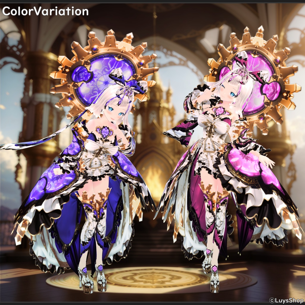 【VRoid 正式版】エンプレススチームパンクドレス【ソル=イグニスギア】