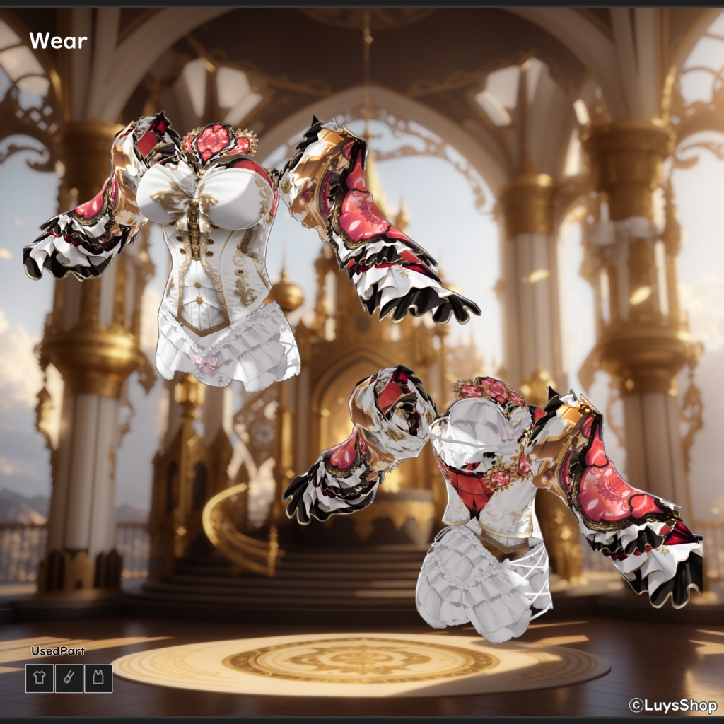 【VRoid 正式版】エンプレススチームパンクドレス【ソル=イグニスギア】