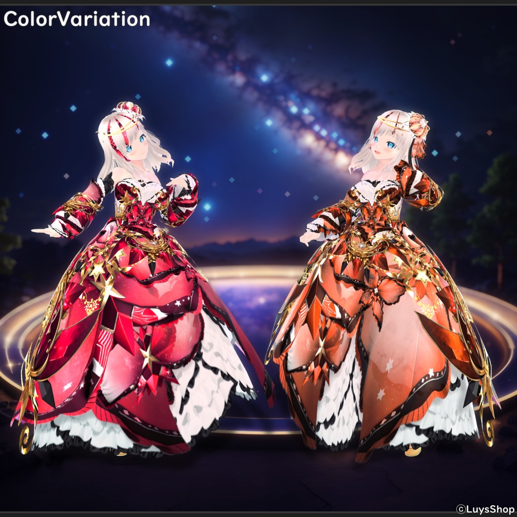 【VRoid 正式版】スターリィボリュームドレス【スプレアエテルヌス】