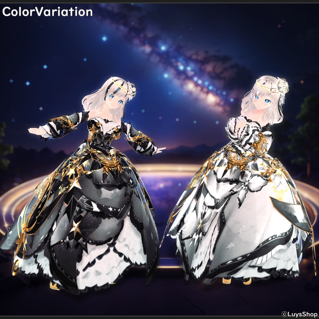 【VRoid 正式版】スターリィボリュームドレス【スプレアエテルヌス】