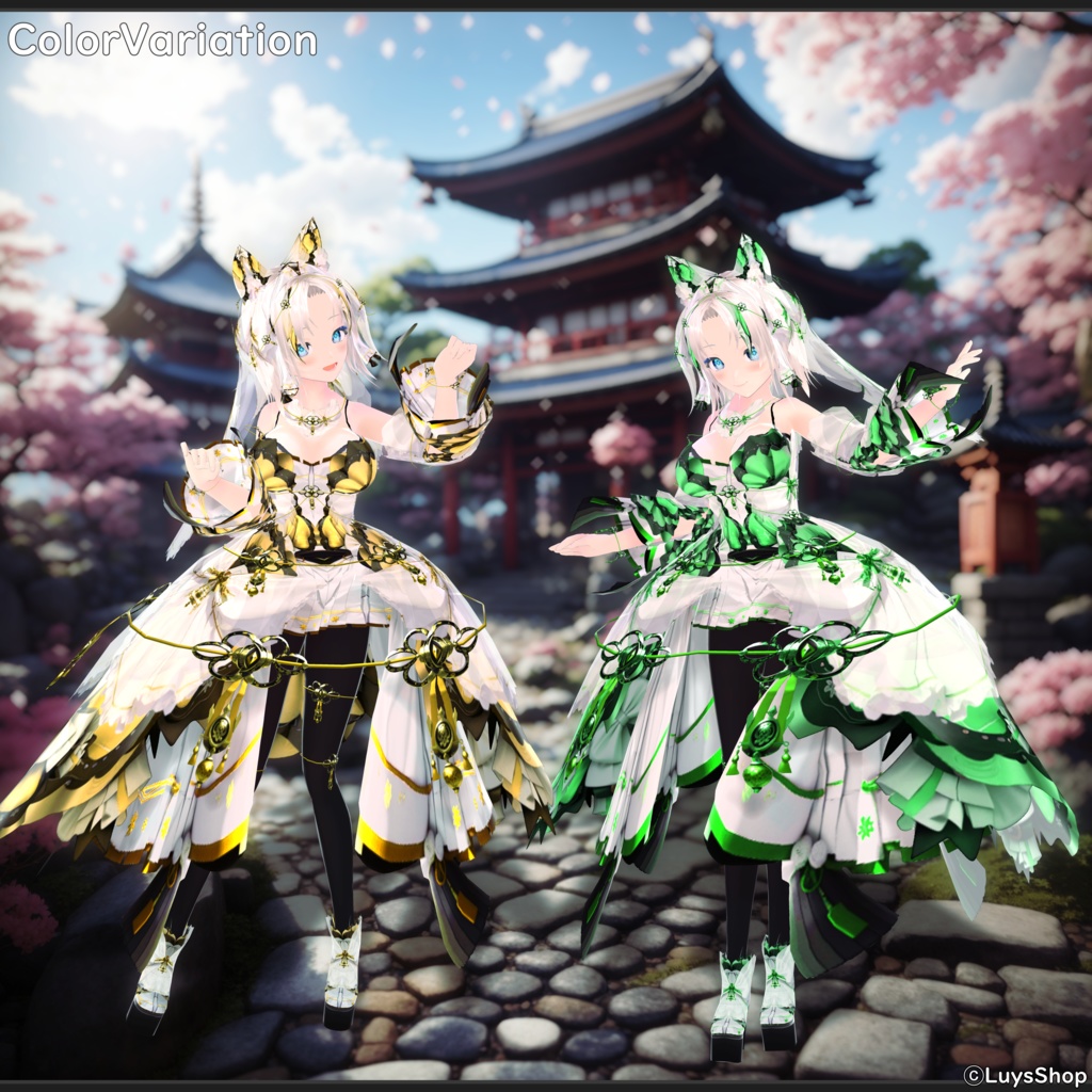 【VRoid 正式版】ファンタジー和ドレス【マツリバヤシ】