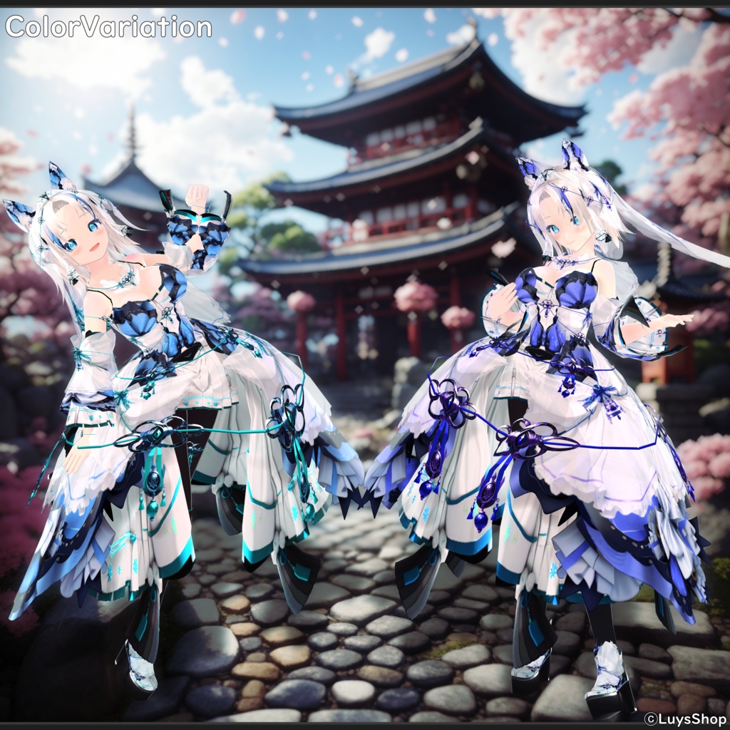 【VRoid 正式版】ファンタジー和ドレス【マツリバヤシ】