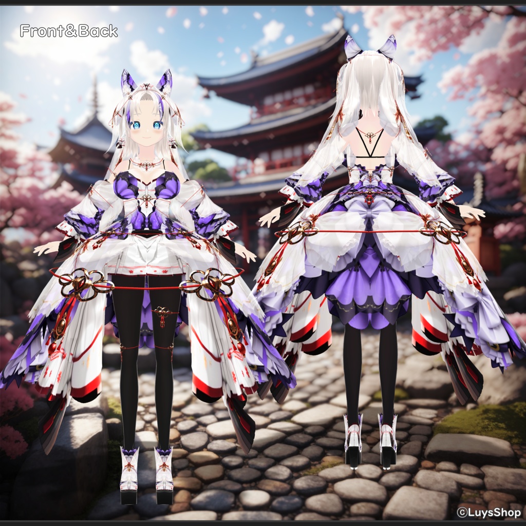 【VRoid 正式版】ファンタジー和ドレス【マツリバヤシ】