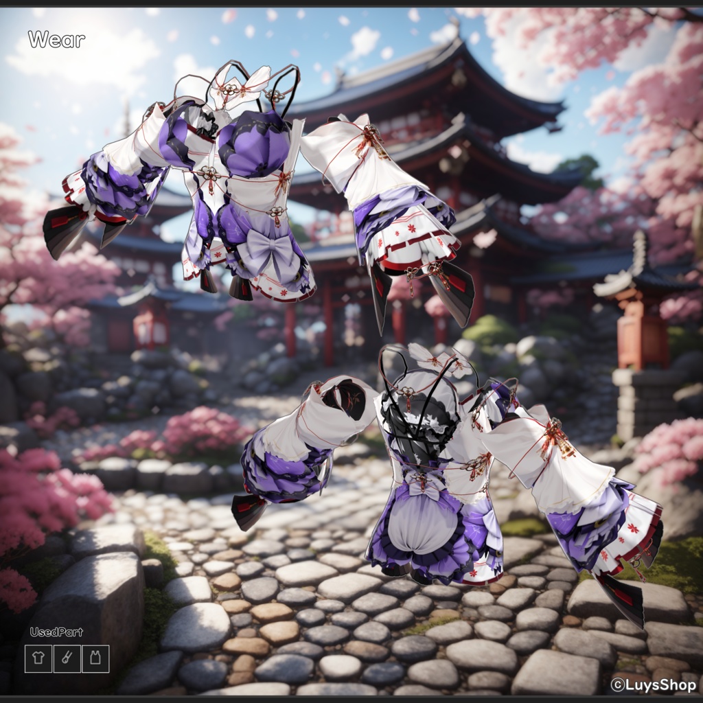 【VRoid 正式版】ファンタジー和ドレス【マツリバヤシ】