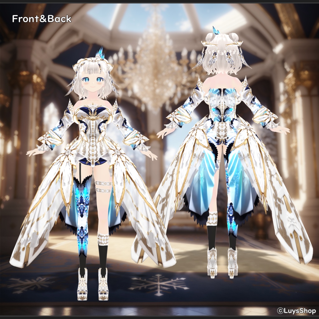 【VRoid 正式版】クリスタルナイトウェア【アルバフィデス】