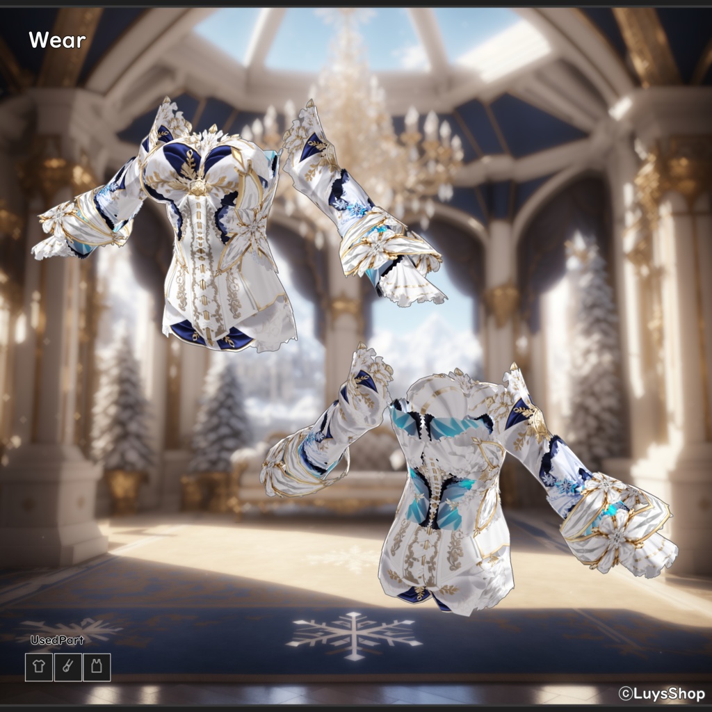 【VRoid 正式版】クリスタルナイトウェア【アルバフィデス】