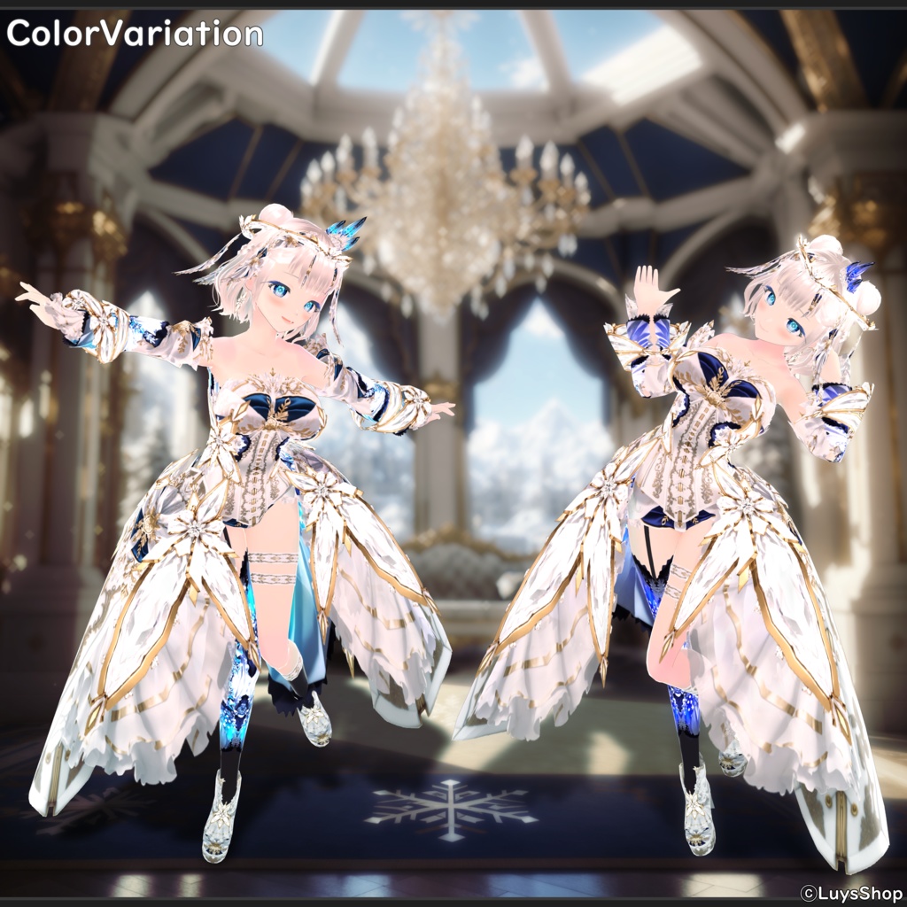 【VRoid 正式版】クリスタルナイトウェア【アルバフィデス】