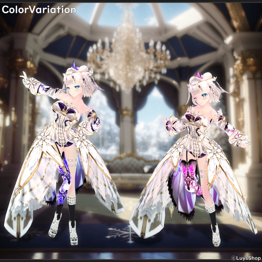 【VRoid 正式版】クリスタルナイトウェア【アルバフィデス】