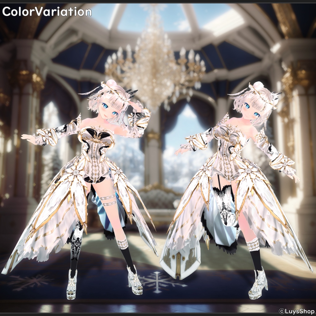 【VRoid 正式版】クリスタルナイトウェア【アルバフィデス】