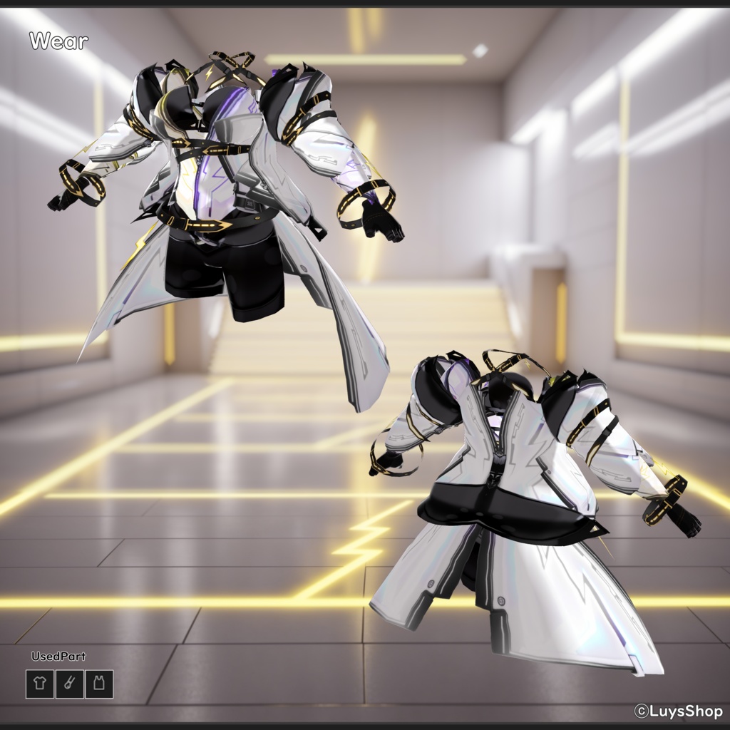 【VRoid 正式版】サイバーライトニングウェア【アウフブリッツ】