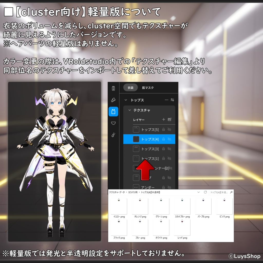 【VRoid 正式版】サイバーライトニングウェア【アウフブリッツ】