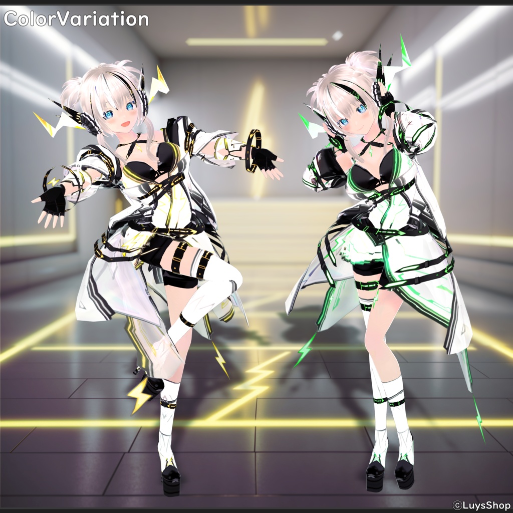 【VRoid 正式版】サイバーライトニングウェア【アウフブリッツ】