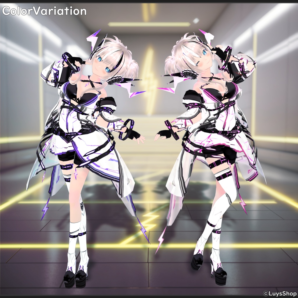 【VRoid 正式版】サイバーライトニングウェア【アウフブリッツ】