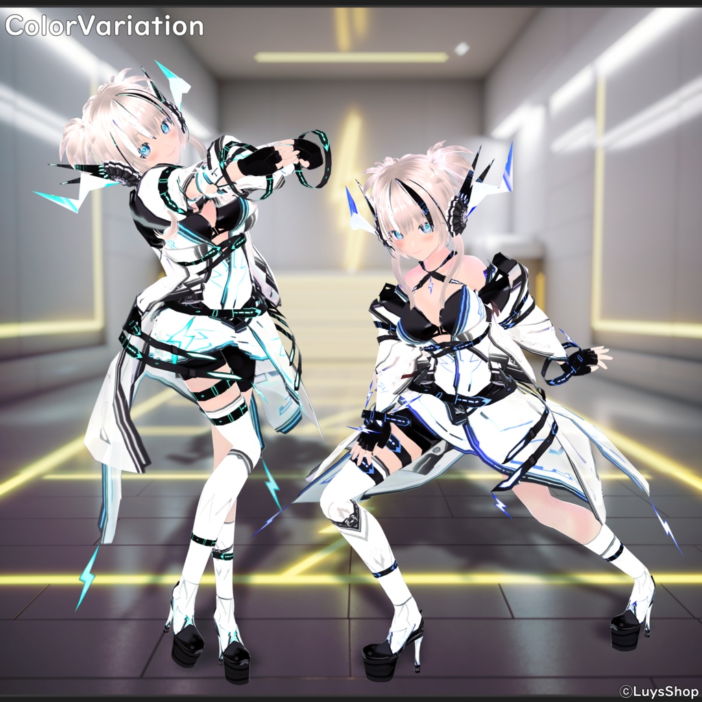 【VRoid 正式版】サイバーライトニングウェア【アウフブリッツ】