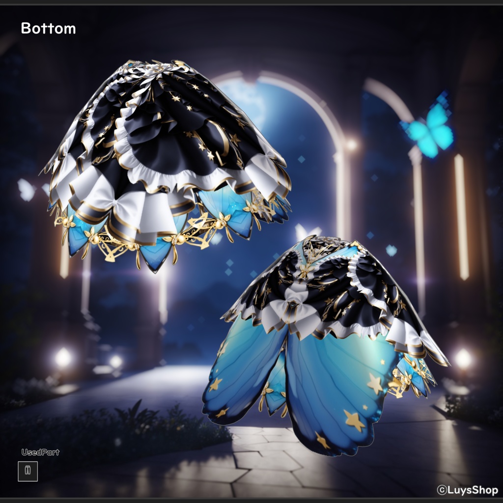 【VRoid 正式版】ファンタジーバタフライドレス【セレノペタルーダ】