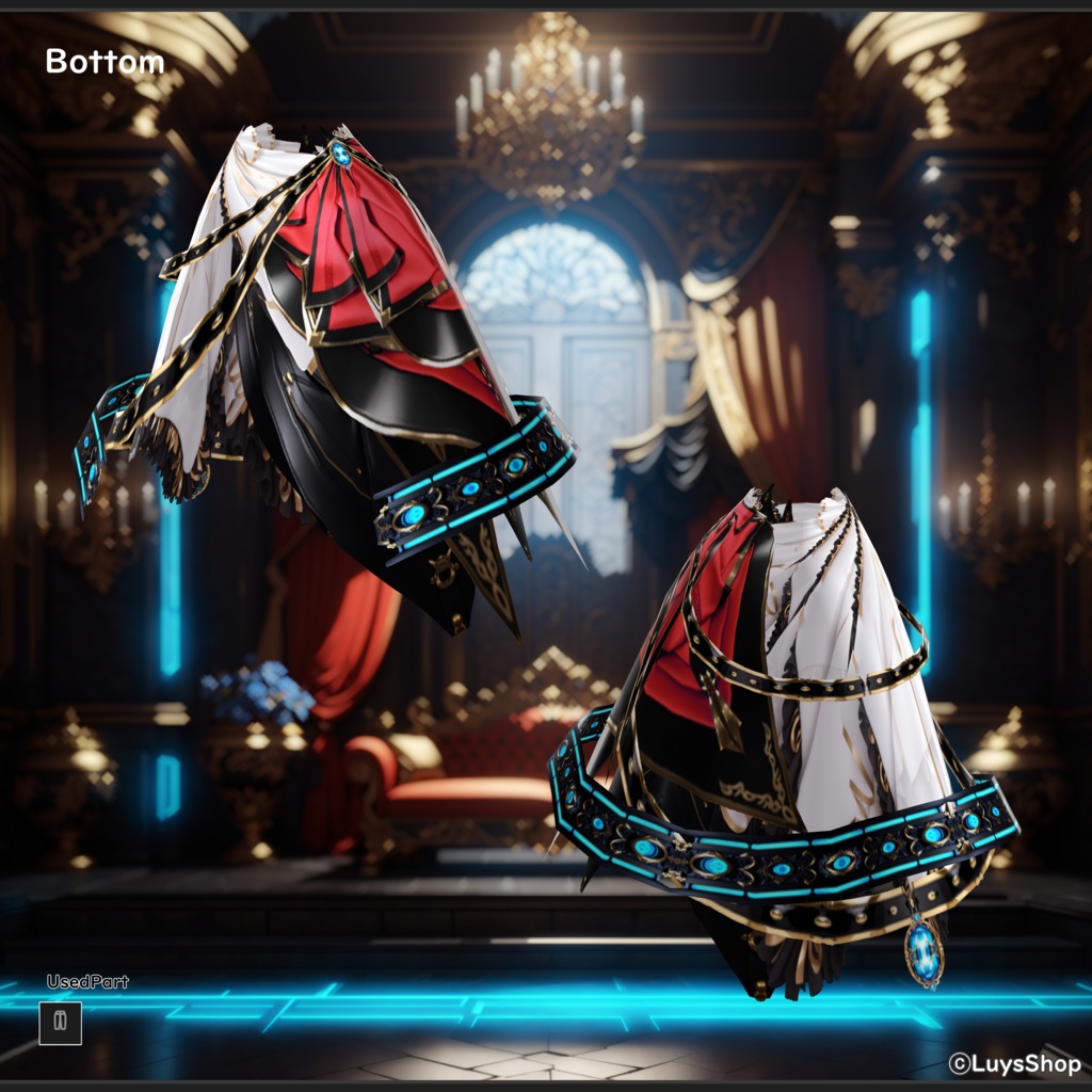 LuysShopフォロワー1000人記念作【VRoid 正式版】ロストマジックドレス&ワンド【マギアシャフト】