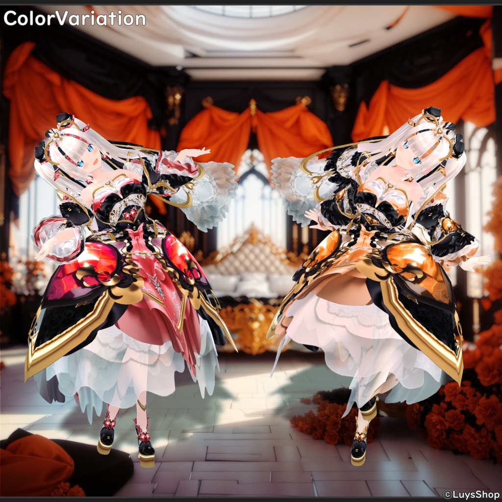 【VRoid 正式版】ゴシッククイーンドレス【レギーナ・ドゥルキス】