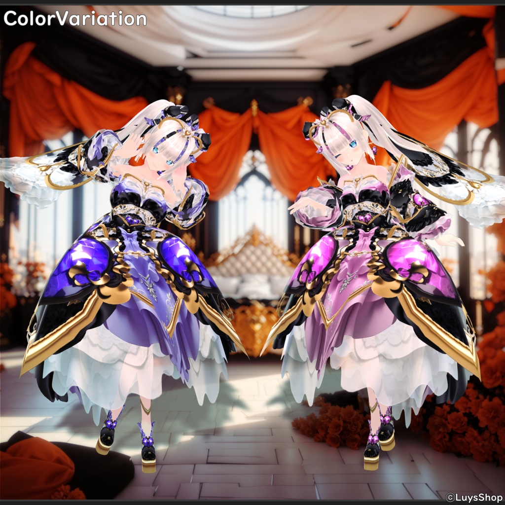 【VRoid 正式版】ゴシッククイーンドレス【レギーナ・ドゥルキス】