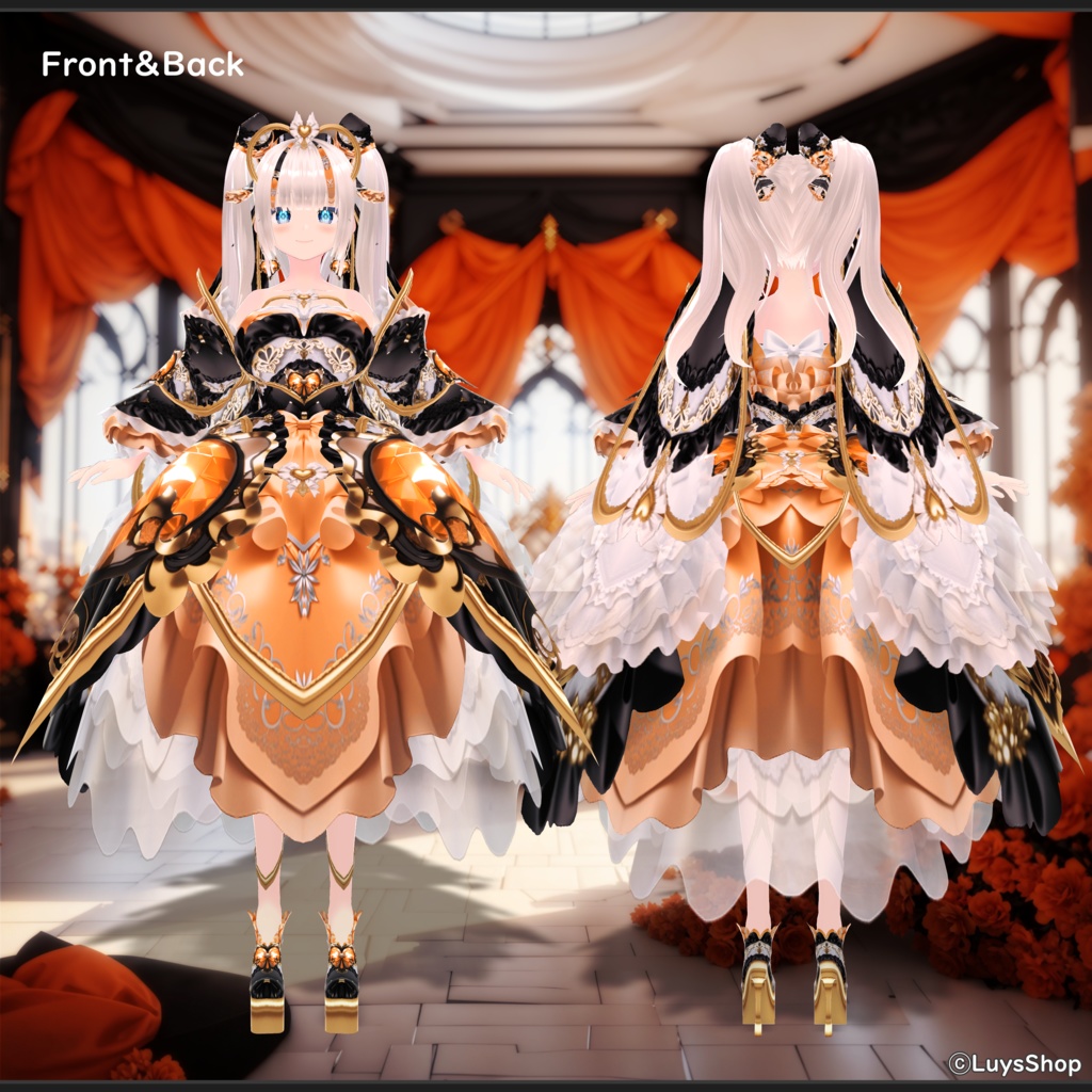 【VRoid 正式版】ゴシッククイーンドレス【レギーナ・ドゥルキス】