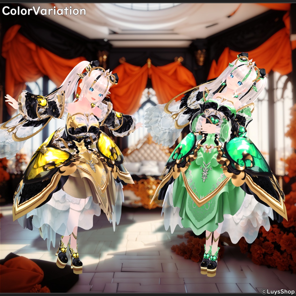 【VRoid 正式版】ゴシッククイーンドレス【レギーナ・ドゥルキス】