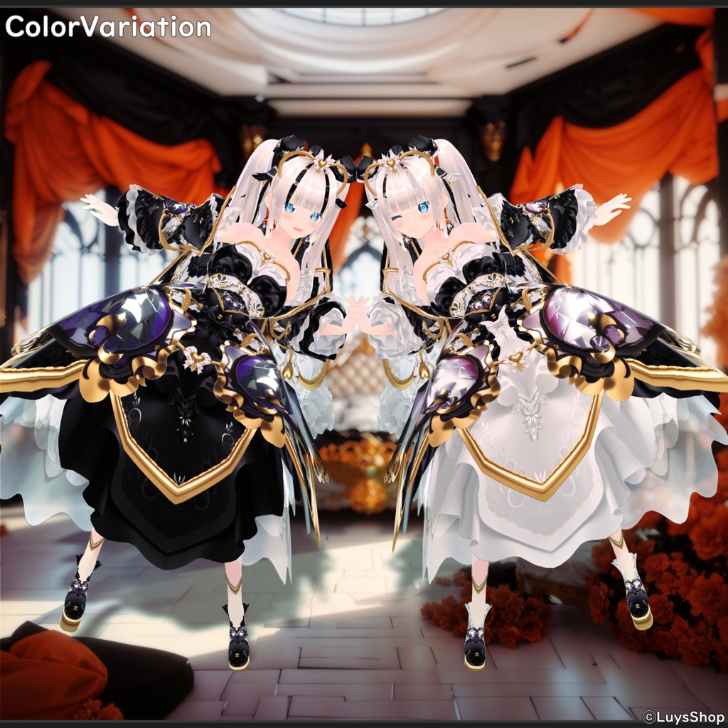 【VRoid 正式版】ゴシッククイーンドレス【レギーナ・ドゥルキス】