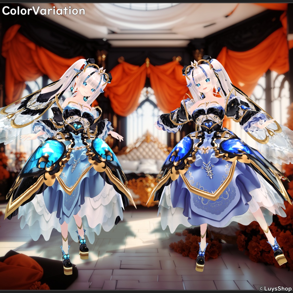 【VRoid 正式版】ゴシッククイーンドレス【レギーナ・ドゥルキス】