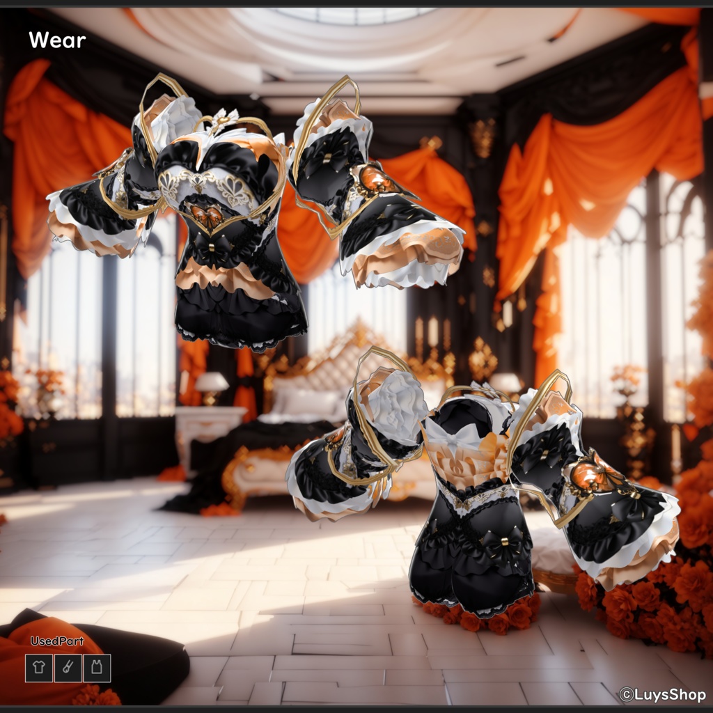 【VRoid 正式版】ゴシッククイーンドレス【レギーナ・ドゥルキス】