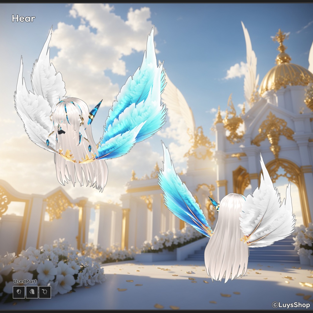 【VRoid 正式版】ファンタジーヴァルキリードレス【ヘヴンウィング】