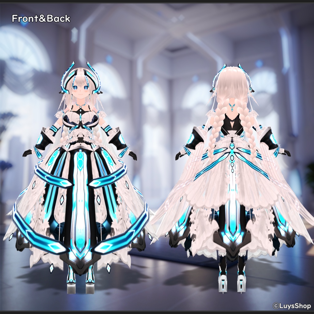 【VRoid 正式版】サイバーガーディアンドレス&ハンマー【フィラトゥホロウ】