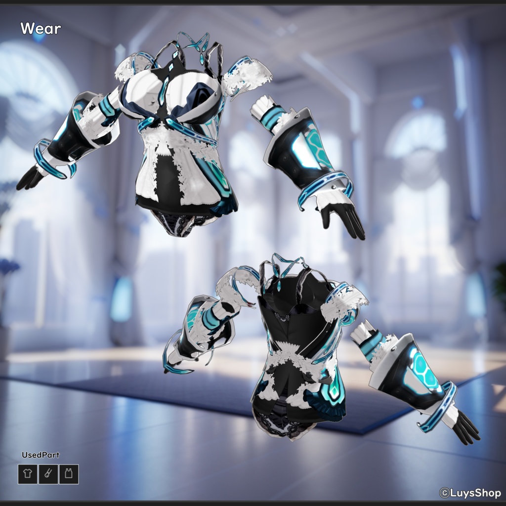 【VRoid 正式版】サイバーガーディアンドレス&ハンマー【フィラトゥホロウ】