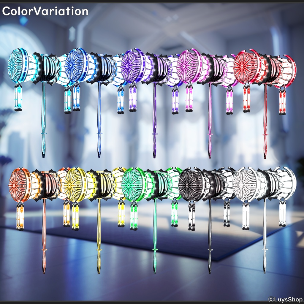 【VRoid 正式版】サイバーガーディアンドレス&ハンマー【フィラトゥホロウ】