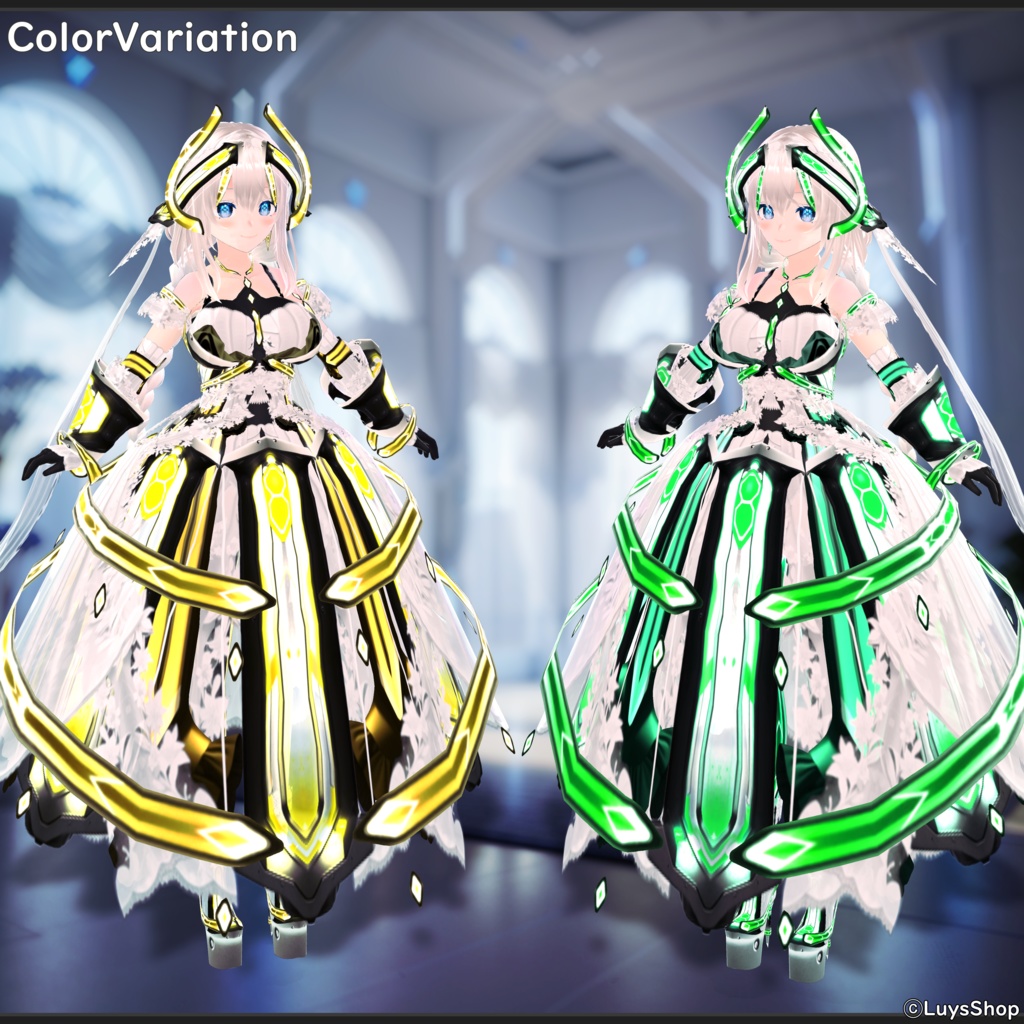 【VRoid 正式版】サイバーガーディアンドレス&ハンマー【フィラトゥホロウ】