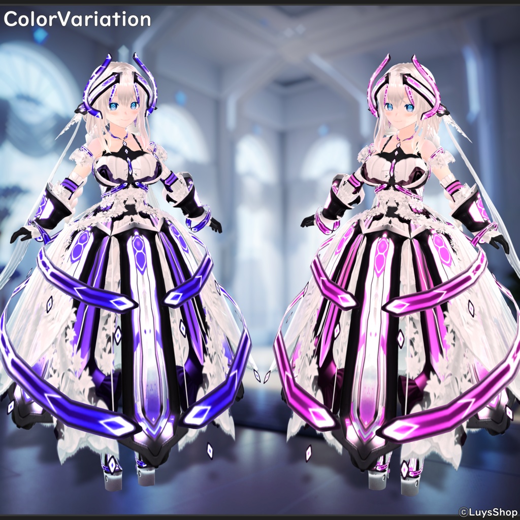 【VRoid 正式版】サイバーガーディアンドレス&ハンマー【フィラトゥホロウ】