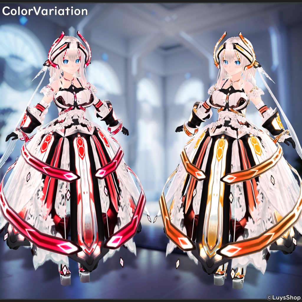 【VRoid 正式版】サイバーガーディアンドレス&ハンマー【フィラトゥホロウ】