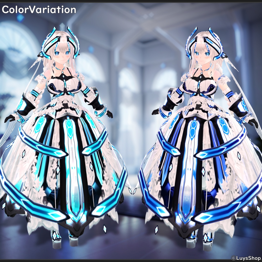 【VRoid 正式版】サイバーガーディアンドレス&ハンマー【フィラトゥホロウ】