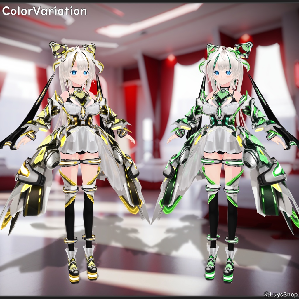 【VRoid 正式版】サイバーヒロイックウェア&ブレード【アインツヘルディン】