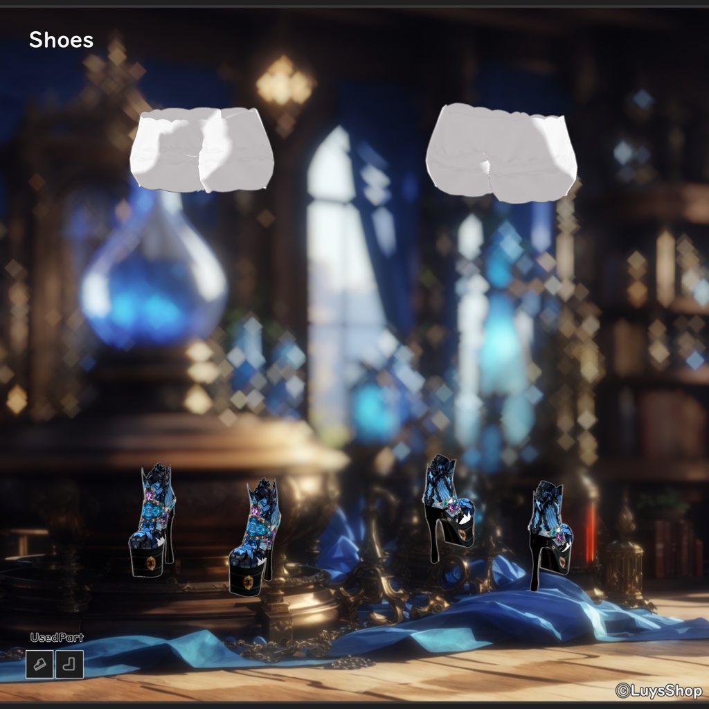 【VRoid 正式版】クラシカルアルケミードレス&ワンド【クリスタルケージ】